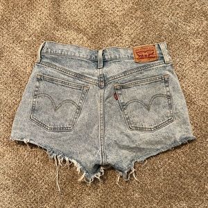 Levi’s 501 light wash denim shorts